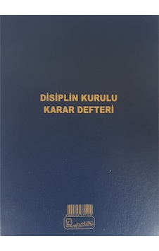 Kocaoluk Disiplin Kurulu Karar Defteri Cilt Kapak 100 Yp