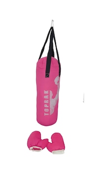 Northcity İçi Dolu Boks Torbası Karabinalı Pembe - 60x22cm Ağırlıkta