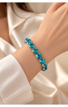 Valmont Accessories Turkuaz Yuvarlak Kesim Büyük Taşlı 16,5 Cm Şık Kadın Bileklik Valmont Accessories Turkuaz Yuvarlak Kesim Büyük Taşlı 16,5 Cm Şık Kadın Bileklik