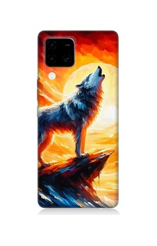Vivo V30 Uyumlu Kayalıkta Uluyan Kurt Yalnızlığı Desenli Silikon Kılıf Çok Renkli Vivo V30 Uyumlu Kayalıkta Uluyan Kurt Yalnızlığı Desenli Silikon Kılıf Çok Renkli