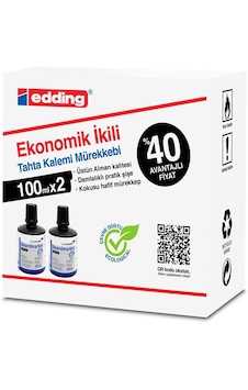 Edding Legamaster Tahta Kalem Mürekkebi 100 ML 2'li Siyah Edding Legamaster Tahta Kalem Mürekkebi 100 ML 2'li Siyah