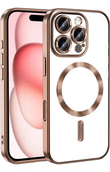 Teknomoda Apple Uyumlu iPhone 16 Pro Kılıf Kamera Lens Korumalı Renkli Magsafe Şarj Şeffaf Silikon Bej Gold Teknomoda Apple Uyumlu iPhone 16 Pro Kılıf Kamera Lens Korumalı Renkli Magsafe Şarj Şeffaf Silikon Bej Gold