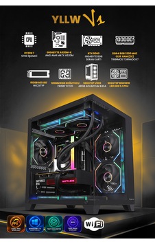 Segotep YLLW V1 R7-5700 16 GB 512 GB SSD RTX5060 Dos Masaüstü Oyuncu Bilgisayarı Segotep YLLW V1 R7-5700 16 GB 512 GB SSD RTX5060 Dos Masaüstü Oyuncu Bilgisayarı