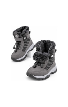 Muggo Peak İçi Kürklü Cırtlı Ve Bağcıklı Unisex Çocuk Kar Botu Gri Muggo Peak İçi Kürklü Cırtlı Ve Bağcıklı Unisex Çocuk Kar Botu Gri
