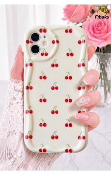 Fibaks iPhone 11 Uyumlu Kılıf Kamera Korumalı Dalga Kenarlı Kiraz Desenli Yumuşak Silikon Kapak Fibaks iPhone 11 Uyumlu Kılıf Kamera Korumalı Dalga Kenarlı Kiraz Desenli Yumuşak Silikon Kapak