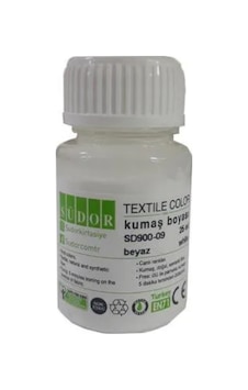 Kumaş Boyası Tişört Çanta Tekstil Boyası 25 Ml 1 Adet Südor Kumaş Boyası Beyaz Kumaş Boyası Tişört Çanta Tekstil Boyası 25 Ml 1 Adet Südor Kumaş Boyası Beyaz