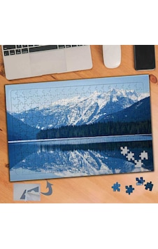Karlı Soğuk Dağların Maviliği 240 Parça Puzzle Yapboz Tablo-653