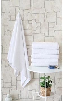 Buğz Nevresim Dünyası Otel Tipi 6'lı 70x140 Banyo Havlusu Beyaz Diğer