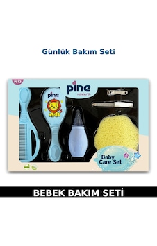 Pine Natura Bebek Banyo Seti - Mavi Pine Natura Bebek Banyo Seti - Mavi
