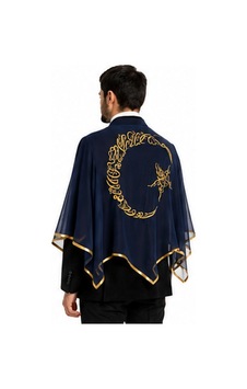 Damat Şalı Vıp Ay Yıldızlı Desenli Lacivet