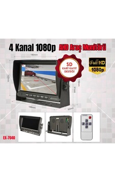 Expotech Monitor 7 Inç Quad Exm-7040 Sd Kart Destekli
