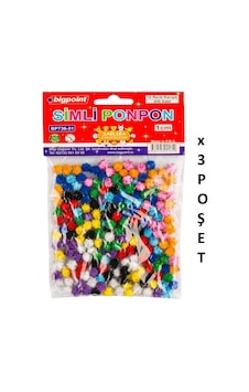 Bigpoint Ponpon Simli 1 Cm 10 Renk / 200'lü Poşet X 3 Poşet Bigpoint Ponpon Simli 1 Cm 10 Renk / 200'lü Poşet X 3 Poşet