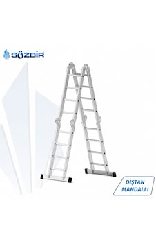Sözbir 4 4 Toplamda 16 Basamaklı Akrobat Merdiven 1.2 Mm