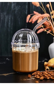 1 Adet Cam Pipetli, Kapaklı Isıya Dayanıklı Kristal Pinterest Bardak Kahve Ve Sunum Bardağı 1 Adet Cam Pipetli, Kapaklı Isıya Dayanıklı Kristal Pinterest Bardak Kahve Ve Sunum Bardağı