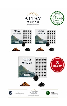 Altay Mumyo %100 Saf Mumiyo Shilajit Doğal Enerji, Güç Ve Bağışıklık Artırıcı Takviye 30 Tablet Altay Mumyo %100 Saf Mumiyo Shilajit Doğal Enerji, Güç Ve Bağışıklık Artırıcı Takviye 30 Tablet