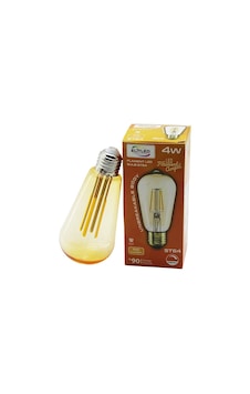 Lunaev Elitled St-64 4 W - E27 Gold Color Flament Led Rustik Ampul 500lumen Kırılmaz Gövde