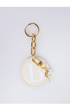 Happyme Ekru Çanta Aksesuar Yuvarlak Harfli Charm Hm 02 B Happyme Ekru Çanta Aksesuar Yuvarlak Harfli Charm Hm 02 B
