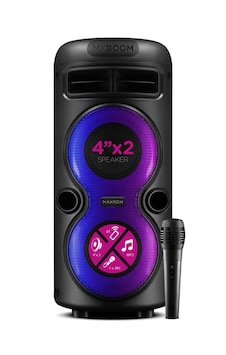 Maxron Mxboom Karaoke Mikrofonlu Bluetooth Hoparlör Parti Led Işı Maxron Mxboom Karaoke Mikrofonlu Bluetooth Hoparlör Parti Led Işı