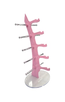 Yelken Model Açık Pembe Gözlük Standı 5 Gözlük Kapasiteli Yelken Model Açık Pembe Gözlük Standı 5 Gözlük Kapasiteli