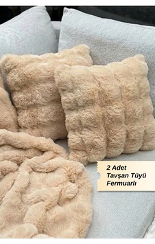 Bubble & Tavşan Tüyü Dokulu 2'li Kırlent Kılıfı Bej - 866642103 Bej Bubble & Tavşan Tüyü Dokulu 2'li Kırlent Kılıfı Bej - 866642103 Bej