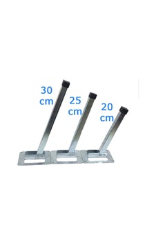 Gümüşler Metal Sofra Ayağı 20 Cm. 4 Adet Metalik Gri