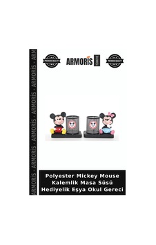 Polyester Mickey Mouse Kalemlik Masa Süsü Hediyelik Eşya Okul Gereci Çok Renkli Polyester Mickey Mouse Kalemlik Masa Süsü Hediyelik Eşya Okul Gereci Çok Renkli
