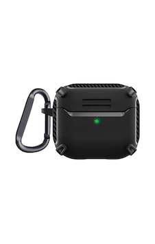 Apple Uyumlu AirPods 3. Nesil Kılıf Zore Airbag 26 Silikon-Siyah Siyah