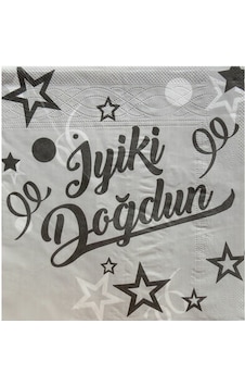 Iyi Ki Doğdun Gümüş Peçete 33x33 Iyi Ki Doğdun Gümüş Peçete 33x33