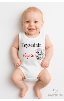 Babyden's Teyzesinin Kuzusu Yazılı Kolsuz Bebek Body %100 Pamuk,çıtçıtlı Yazlık Zıbın,sevimli Kuzu Baskılı Beyaz Babyden's Teyzesinin Kuzusu Yazılı Kolsuz Bebek Body %100 Pamuk,çıtçıtlı Yazlık Zıbın,sevimli Kuzu Baskılı Beyaz