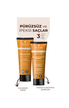 Yoon 2'li Sülfatsız Kolajen Biotinli Vegan Tuzsuz Şampuan 250 ML + Saç Bakım Kremi 200 ML Yoon 2'li Sülfatsız Kolajen Biotinli Vegan Tuzsuz Şampuan 250 ML + Saç Bakım Kremi 200 ML