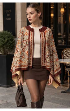 Tarzını Seç Desenli Kare Panço Kışlık Yumoş Polar 150 X 150 Cm Safran Tarzını Seç Desenli Kare Panço Kışlık Yumoş Polar 150 X 150 Cm Safran