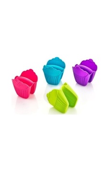 Roseroi Cupcake Şekilli Lüx Renkli Fırın Eldiveni - Asorti Renk Çok Renkli
