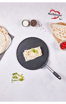 Karaca Mutfaksever Biogranit Gözleme Ve Lavaş Tavası 34 Cm Gri Karaca Mutfaksever Biogranit Gözleme Ve Lavaş Tavası 34 Cm Gri