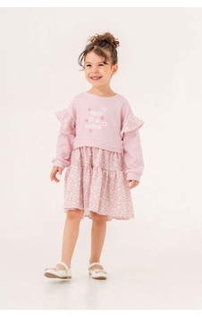 Minigimin Cicileri Miniğimin Cicileri 2-5 Yaş Prety Çiçekli Kız Çocuk Elbise - Pembe Minigimin Cicileri Miniğimin Cicileri 2-5 Yaş Prety Çiçekli Kız Çocuk Elbise - Pembe
