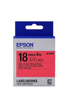 Tonersepeti Epson Lk-5rbp Kırmızı Üzerine Siyah Etiket
