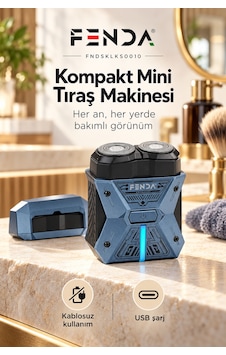 Fenda Kompakt Mini Tıraş Makinesi Lacivert Fenda Kompakt Mini Tıraş Makinesi Lacivert