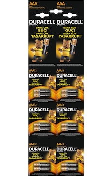 Duracell LR03/MN2400 AAA Kartela İnce Kalem Pil 12'li Duracell LR03/MN2400 AAA Kartela İnce Kalem Pil 12'li