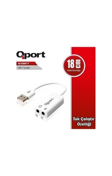 Qport Q-usk71 Usb To Soundcard 7.1 Usb Ses Kartı-191261 Qport Q-usk71 Usb To Soundcard 7.1 Usb Ses Kartı-191261