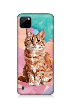 Realme C21y Uyumlu Renkli Kedi Desenli Silikon Kılıf Realme C21y Uyumlu Renkli Kedi Desenli Silikon Kılıf
