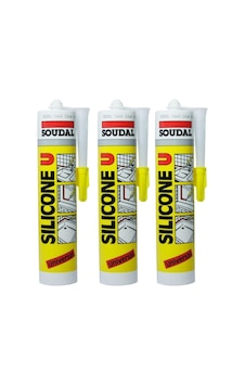 3 Adet Soudal Şeffaf Silikon 280 Gr
