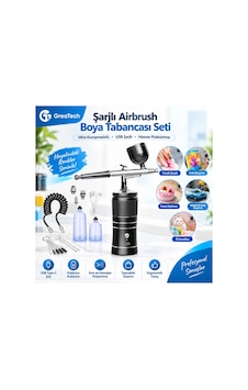 Airbrush Boya Tabancası Seti Kompresörlü Tırnak Sanatı, Hobi Boyama, Pasta Süs, Nemlendirici Sprey - 929906542 Airbrush Boya Tabancası Seti Kompresörlü Tırnak Sanatı, Hobi Boyama, Pasta Süs, Nemlendirici Sprey - 929906542