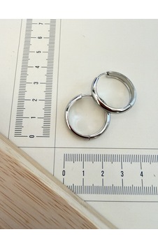 316 L Cerrahi Çelik 5mm 20mm Bombeli Çelik Halka Küpe Gümüş 316 L Cerrahi Çelik 5mm 20mm Bombeli Çelik Halka Küpe Gümüş