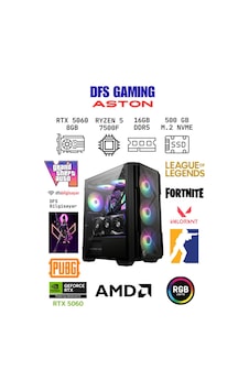 Dfs Gaming Aston R5-7500F 16 GB 512 GB M.2 SSD RTX5060 Free Dos Masaüstü Oyuncu Bilgisayarı Dfs Gaming Aston R5-7500F 16 GB 512 GB M.2 SSD RTX5060 Free Dos Masaüstü Oyuncu Bilgisayarı