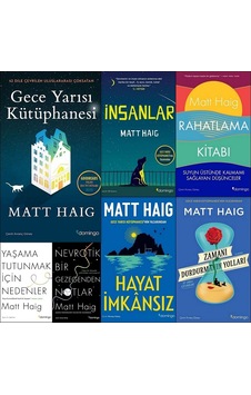 Geceyarısı Kütüphanesi-İnsanlar-Hayat-İmkansız-Rahatlama-Durdurma- Notlar-Nedenler 7 Kitap Set Geceyarısı Kütüphanesi-İnsanlar-Hayat-İmkansız-Rahatlama-Durdurma- Notlar-Nedenler 7 Kitap Set