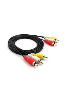 3 Rca To 3 Rca Av Ses Ve Görüntü Kablosu 1.2 Metre Renkli Uçlu 3 Rca To 3 Rca Av Ses Ve Görüntü Kablosu 1.2 Metre Renkli Uçlu