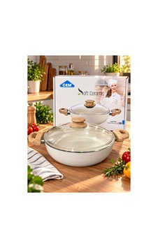 Soft Seramik 28 Cm Karnıyarık Basık Tencere Gri - 936497310 Gri Soft Seramik 28 Cm Karnıyarık Basık Tencere Gri - 936497310 Gri