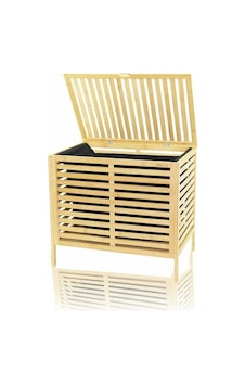 Kalın Ahşap Bambu Kirli Çamaşır Sepeti Siyah Kumaş Çantalı Sepet 50x38x55cm 5570 Kalın Ahşap Bambu Kirli Çamaşır Sepeti Siyah Kumaş Çantalı Sepet 50x38x55cm 5570