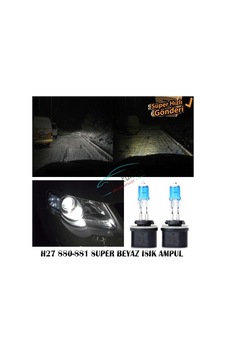 H27 880-881 Beyaz Işık Far Ampulü 12V H27 880-881 Beyaz Işık Far Ampulü 12V