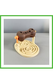 Vaveni 3d Baskı Labirentli Köpek Ve Kedi Zeka Oyuncağı Dönen Ödül Silindirli Yavaş Yeme Aktivite - Kahverengi Krem Arz Vaveni 3d Baskı Labirentli Köpek Ve Kedi Zeka Oyuncağı Dönen Ödül Silindirli Yavaş Yeme Aktivite - Kahverengi Krem Arz