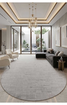 Luxera Modern Perfectly Yün Tuşeli Akrilik Oval Halı Lu05 Gri Luxera Modern Perfectly Yün Tuşeli Akrilik Oval Halı Lu05 Gri